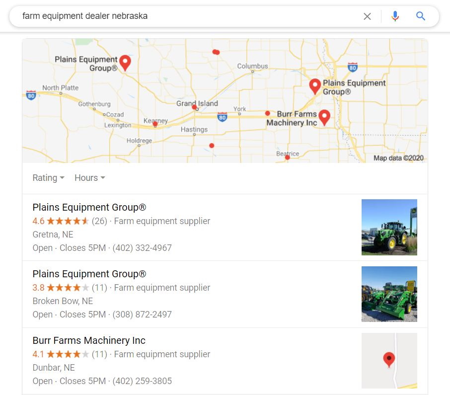 farm equipment dealer search engine optimization digital marketing